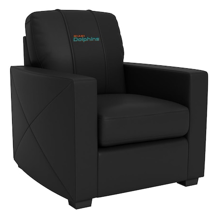 Dreamseat Silver Club Chair with Miami Dolphins Secondary Logo XZ7759002CHCDBK-PSNFL20091
